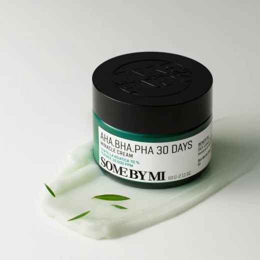Some By Mi AHA BHA PHA 30 Days Miracle Cream 60g  Exfoliating, Brightening & Soothing Moisturizer with Centella Asiatica, 4-Cica Formula, Niacinamide & Adenosine For Sensitive & Troubled Skin - Some by mi - Image 5