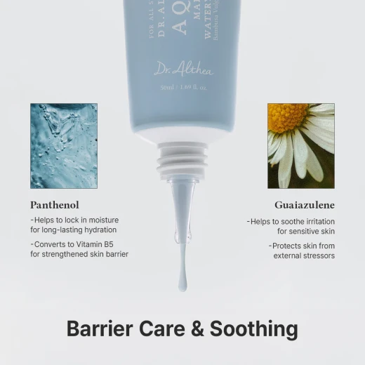 Dr Althea Aqua Marine Watery Cream 50ml lightweight hydrating face cream, fast absorbing non greasy formula, deep moisture boost for all skin types especially oily and combination skin, refreshing daily skincare - Dr.Althea - Image 3