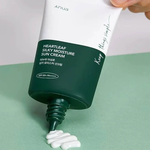 Anua HeartLeaf Silky Moisture Sunscreen Cream SPF 50 - 50 ml - Anua - Image 2