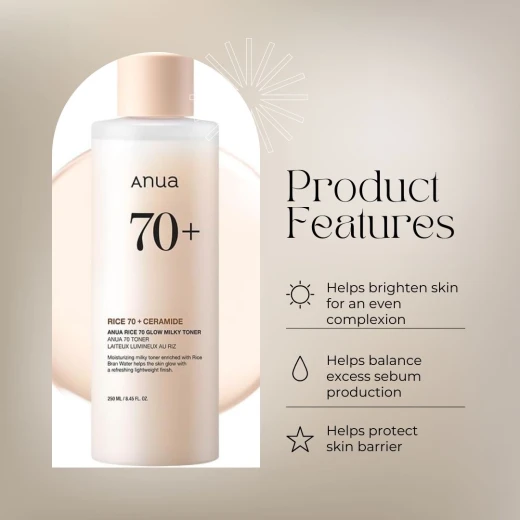 Anua Rice 70 Glow Milk Toner - Anua - Image 3