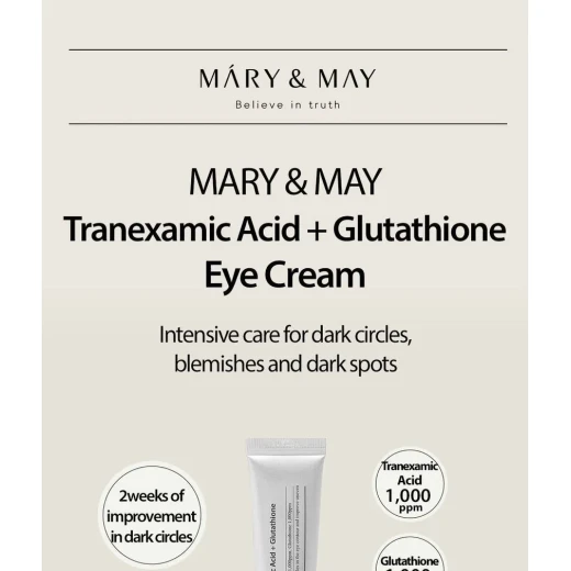 Mary & May Tranexamic Acid + Glutathione Eye Cream 30 g Brighter-looking eye area - Mary &amp; May - Image 8