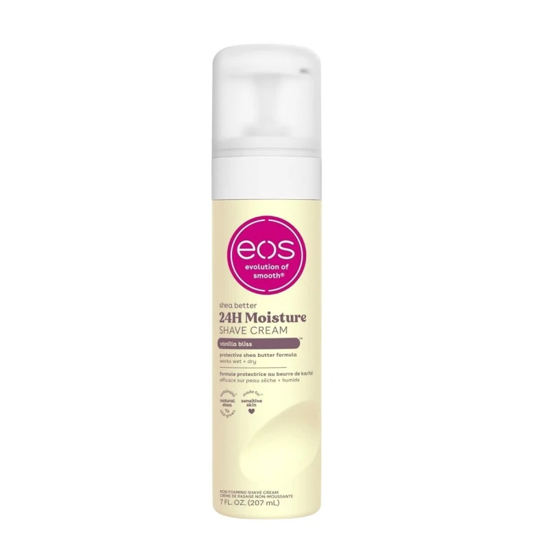 Eos Moisturizing shaving cream hydration 24 hours Vanilla Flavored Shea Butter 207 ml - Eos
