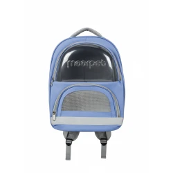 Large Portable Transparent Pet Carrier Bag (27×36×43 cm) – Foldable Breathable Travel Crate for Cats & Small Dogs