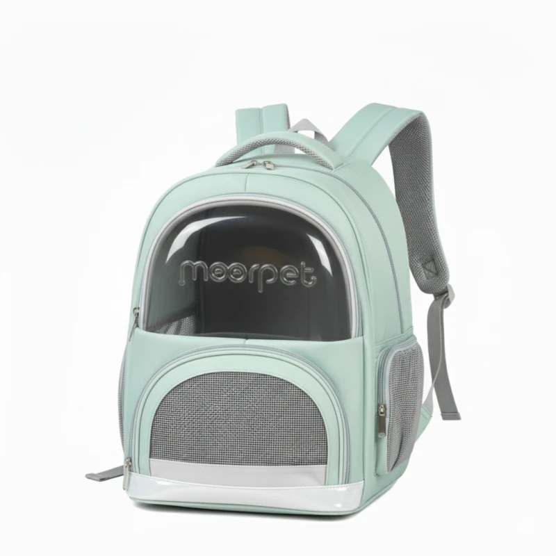Large Portable Transparent Pet Carrier Bag (27×36×43 cm) – Foldable Breathable Travel Crate for Cats & Small Dogs - Wimow