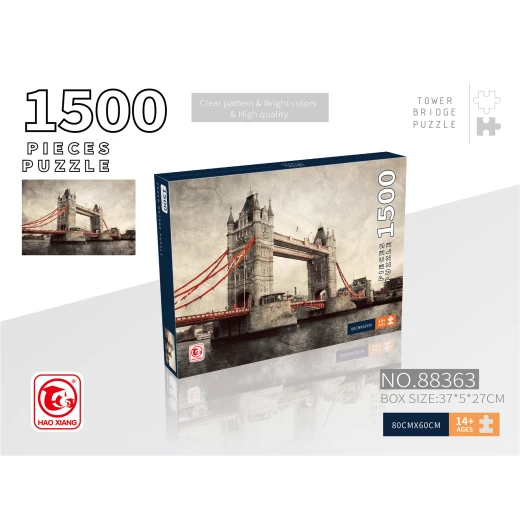 Tower Bridge London Jigsaw Puzzle (NO. 88363) - 1500 Pieces, 80x60Centimeter - High Quality, Bright Colors, Ages 14+ - My Dolly - Image 2