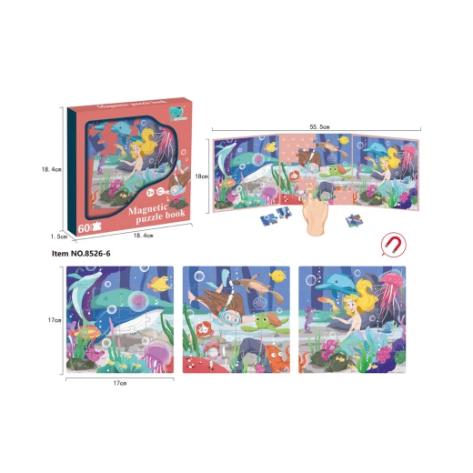 Mermaid puzzle game 18.4 x 1.5 x 18.4 cm, Pink Mermaid puzzle game 18.4 x 1.5 x 18.4 cm, Pink