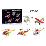 5-in-1 Metal Model Aircraft Set (X638-3) - 212 PCS Metal Assembled Toy to Build 5 Different Airplanes and Helicopters - My Dolly