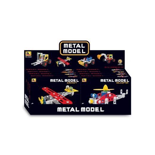 منتج أطفال مميز - Metal Model Small Assortment Display Box (X640) - 4 Different Assembled Models (Forklift, Plane, Excavator, Helicopter) منتج أطفال مميز - Metal Model Small Assortment Display Box (X640) - 4 Different Assembled Models (Forklift, Plane, Excavator, Helicopter)