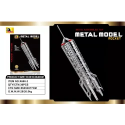 Metal Model Rocket (X688-2) - 388 PCS Metal Assembled Toy