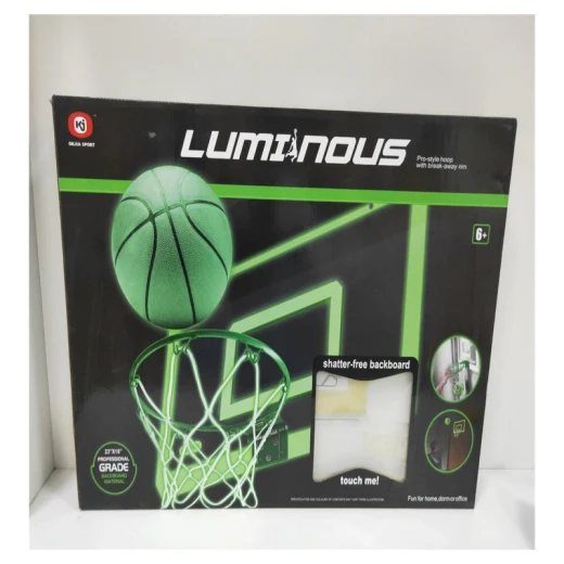 Large phosphorescent suspension basketball