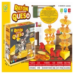 Pinning dishes on mice game 27 x 6 x 27 cm, Yellow