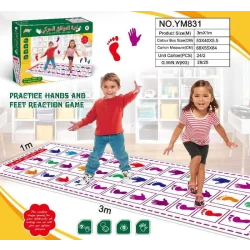 Hands and Feet Reaction Game Mat - Large Physical Coordination Training Floor Game for Kids
