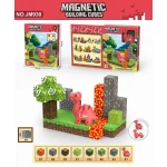 Magnetic Building Cubes (Red Dinosaur My World Theme) - Educational Voxel Construction Toy 3+ - My Dolly