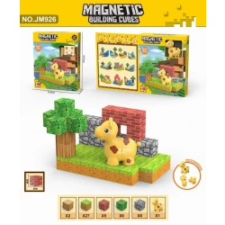 Magnetic Building Cubes (Giraffe My World Theme) - Educational Voxel Construction Toy 3+