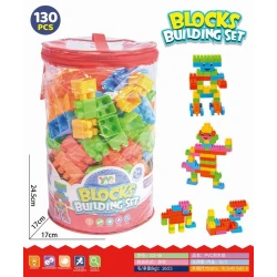 PVC Bag Building Blocks Set (333-48) - 130 PCS Large-Sized Blocks for Creative Assembly