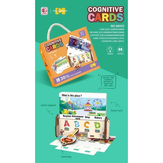 بطاقات Cognitive Cards التعليمية للمهن والأماكن (NO. 88933) - 30 قطعة - تطوير التفكير ورد الفعل - مناسبة 3 سنوات فما فوق - ماي دولي - Image 2
