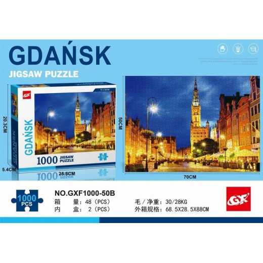 Gdańsk Jigsaw Puzzle 1000 Pieces (GXF1000-50B) - 70 Centimeter × 50 Centimeter Finished Puzzle Size - My Dolly - Image 2
