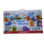Snow @ Home Frozen Zoo Set - Moldable, Reusable Soft Snow with Animal Molds - My Dolly