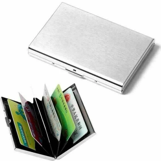 Leather Business Card Holder 6 Slot Credit Card Case Organizer Protection Leather Business Card Holder 6 Slot Credit Card Case Organizer Protection