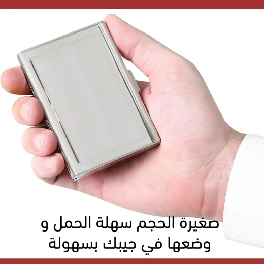 Leather Business Card Holder 6 Slot Credit Card Case Organizer Protection - Eastnights - Image 3