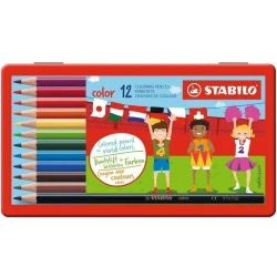 محفظة معدنية الوان خشبية 12 Stabilo