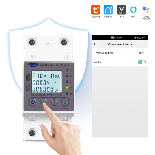 WIFi Smart Meter 1P 63A - With Over/Under Voltage and Current Protector - Tomzn - Tomzn - Image 4