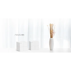 نظام نوفا ميش واي فاي MW6 - يغطي مساحة تصل إلى 2400 قدم مربع - نظام AC1200 واي فاي ميش للمنزل بالكامل - شبكة جيجابت ثنائية النطاق لـ 90 جهازًا - يحل محل جهاز التوجيه اللاسلكي وموسع واي فاي- عبوة من قطعتين من تيندا