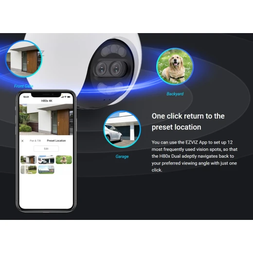 EZVIZ H80x 4K Outdoor Wifi Surveillance Camera Dual Lens Auto Tracking Night Vision ColorFULL Under Ultra Low Light Person Vehicle Detection AI Bidirectional Audio - Ezviz - Image 10
