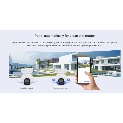 EZVIZ H80x 4K Outdoor Wifi Surveillance Camera Dual Lens Auto Tracking Night Vision ColorFULL Under Ultra Low Light Person Vehicle Detection AI Bidirectional Audio - Ezviz - Image 8