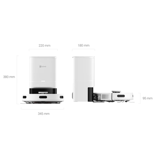 EZVIZ RE4 Plus is a robot vacuum and mop combo that efficiently cleans your home with powerful suction, smart navigation, and easy app or voice control for hands-free operation - Ezviz - Image 2