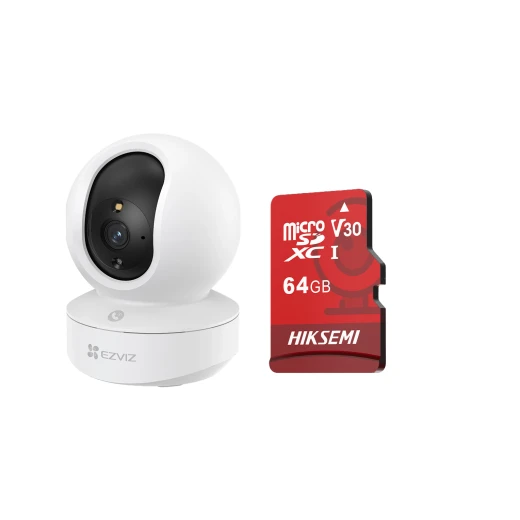 TY1 Pro 2 MP smart Wi‑Fi indoor camera with pan/tilt + included 64 GB memory card Full HD surveillance, local storage, plug & play TY1 Pro 2 MP smart Wi‑Fi indoor camera with pan/tilt + included 64 GB memory card Full HD surveillance, local storage, plug & play