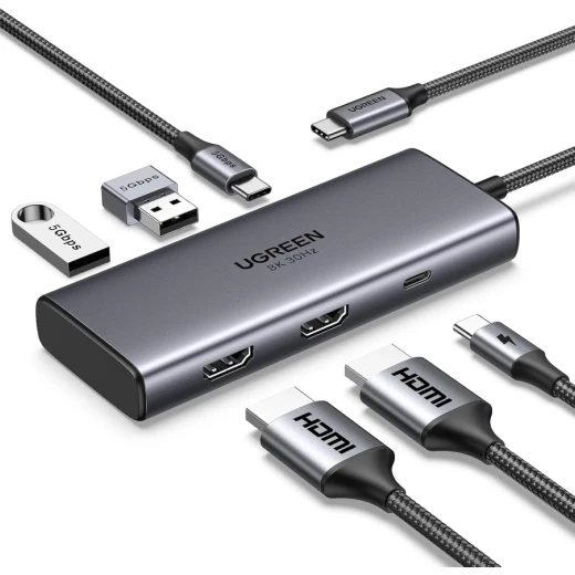 UGREEN 50629 USB C Hub 8K HDMI Adapter 4-in-1 with 3 USB 3.0 Ports UGREEN 50629 USB C Hub 8K HDMI Adapter 4-in-1 with 3 USB 3.0 Ports