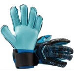 Professional goalkeeper glove with finger protection and a layer of highly grippy latex