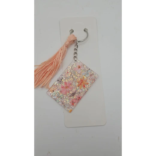 Timeless gifts, Personalized Keychain, flowers design,1 piece