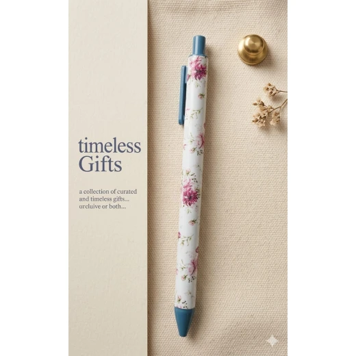 Ballpoint pen with a delicate rose design, featuring an elegant floral style Ideal for daily writing, gifting, and adding a refined feminine touch to your stationery Ballpoint pen with a delicate rose design, featuring an elegant floral style Ideal for daily writing, gifting, and adding a refined feminine touch to your stationery