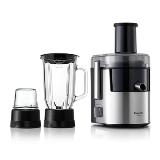 Panasonic 3-In-1 Juicer Extractor/ Blender/ Grinder, 800W, Mj-Dj31, With Durable Metal Spinner, Glass Blender Jug And Mill, 1Year Warranty Panasonic 3-In-1 Juicer Extractor/ Blender/ Grinder, 800W, Mj-Dj31, With Durable Metal Spinner, Glass Blender Jug And Mill, 1Year Warranty