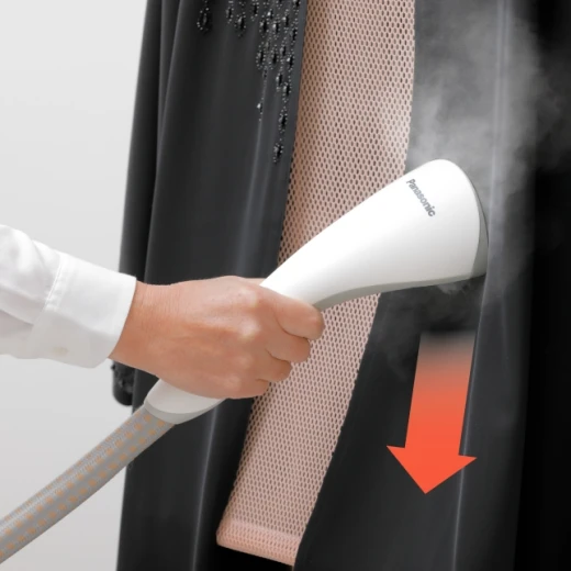 مكواة بخار عمودية للملابس من باناسونيك، موديل NI-GWE080، قدرة 2140 واط، مزودة بلوح كي، عمود مزدوج قابل للتعديل، إعداد ارتفاع حر، 4 مستويات للبخار، خزان مياه قابل للفصل بسعة 2.0 لتر، ضمان لمدة سنة واحدة - باناسونيك - Image 4