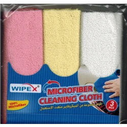 Wipex Microfiber Cleaning Cloths – Pack of 3, Soft, Reusable & Lint-Free