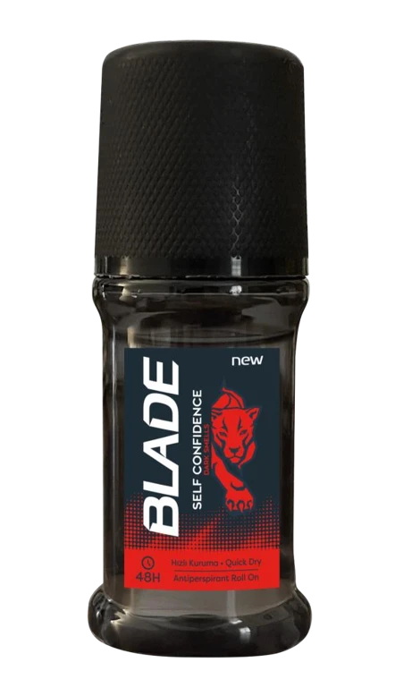 BLADE Deodorant Roll-On, Self Confidence, 50 ml, Long-Lasting Freshness, Aluminum-Free, Skin-Friendly Deodorant - Blade