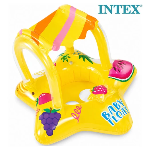 INTEX Starfish Inflatable Baby Float with Sunshade 81 × 79 cm – Toddler Swim Seat with Canopy – Ages 1–3 INTEX Starfish Inflatable Baby Float with Sunshade 81 × 79 cm – Toddler Swim Seat with Canopy – Ages 1–3