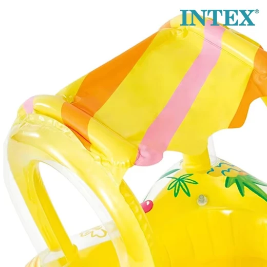 INTEX Starfish Inflatable Baby Float with Sunshade 81 × 79 cm – Toddler Swim Seat with Canopy – Ages 1–3 - Intex - Image 3