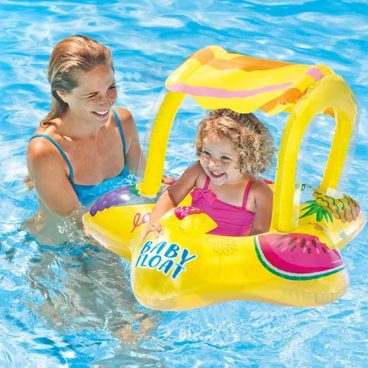 INTEX Starfish Inflatable Baby Float with Sunshade 81 × 79 cm – Toddler Swim Seat with Canopy – Ages 1–3 - Intex - Image 6
