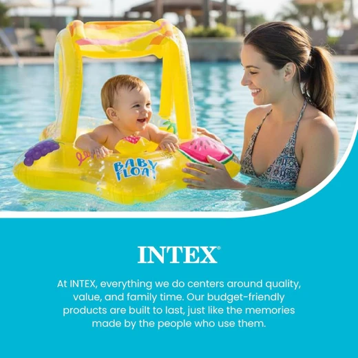 INTEX Starfish Inflatable Baby Float with Sunshade 81 × 79 cm – Toddler Swim Seat with Canopy – Ages 1–3 - Intex - Image 7