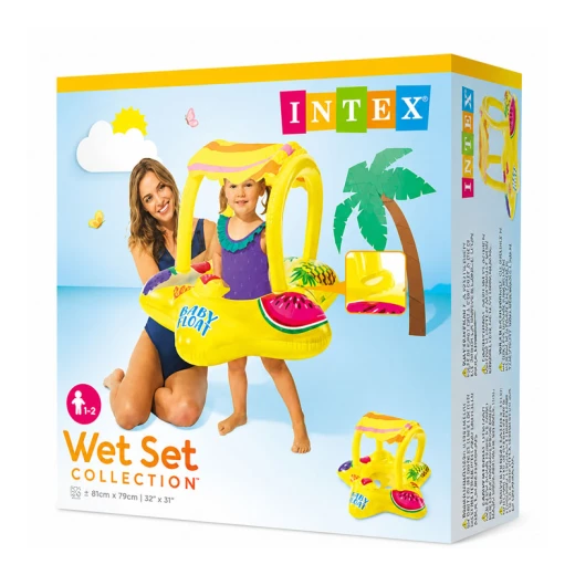 INTEX Starfish Inflatable Baby Float with Sunshade 81 × 79 cm – Toddler Swim Seat with Canopy – Ages 1–3 - Intex - Image 9