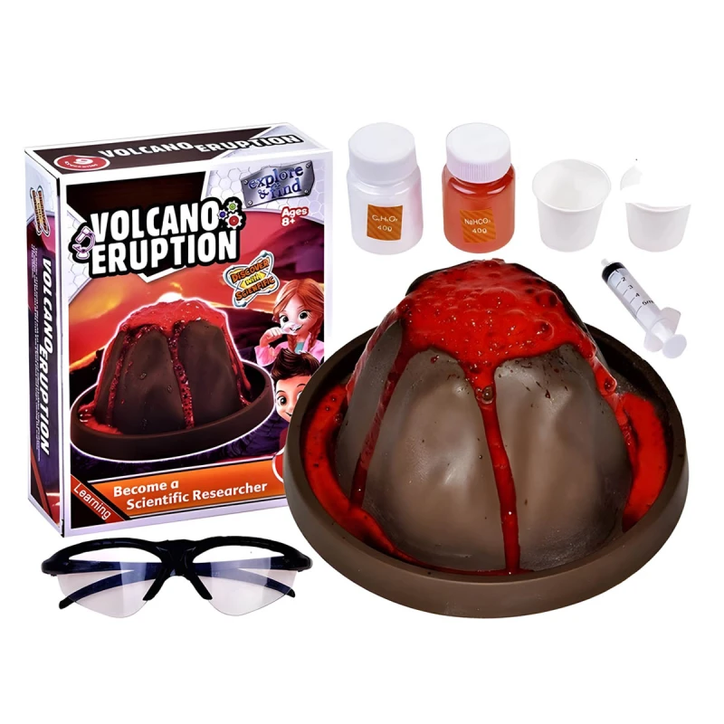 Volcano Eruption Explore & Find 15.5 x 7.1 x 20.5 cm 8+ Years - Rs Toys