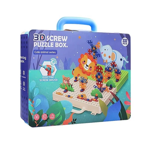 3D Screw Puzzle, Box 332-piece car assembly game using screwdrivers and bolts - Rs Toys - Image 7