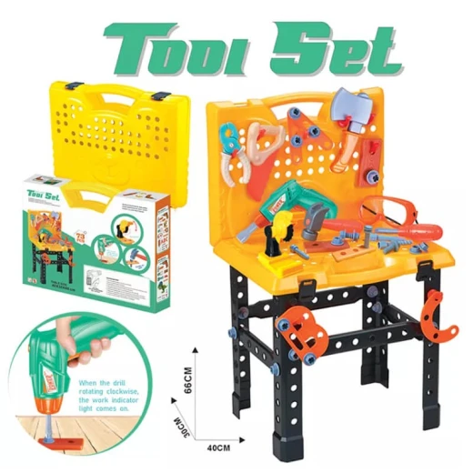 Deluxe Tool Set 73pcs 40 x 30 x 66 cm 3+ Years - Rs Toys - Image 7