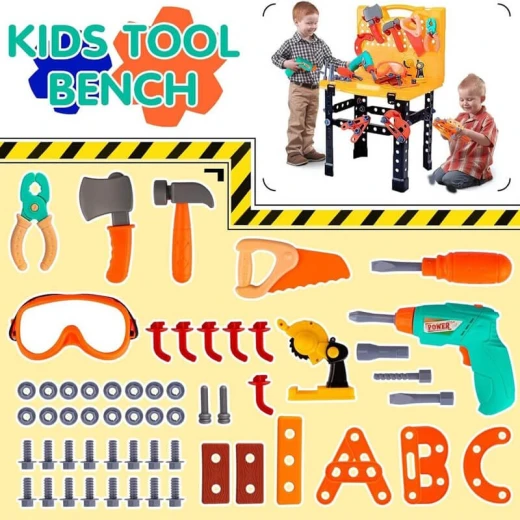 Deluxe Tool Set 73pcs 40 x 30 x 66 cm 3+ Years - Rs Toys - Image 6