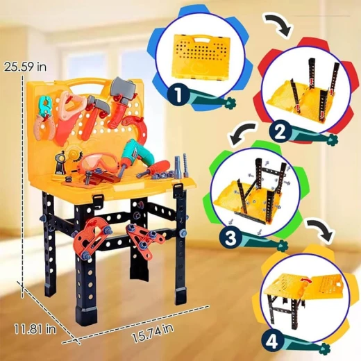 Deluxe Tool Set 73pcs 40 x 30 x 66 cm 3+ Years - Rs Toys - Image 4