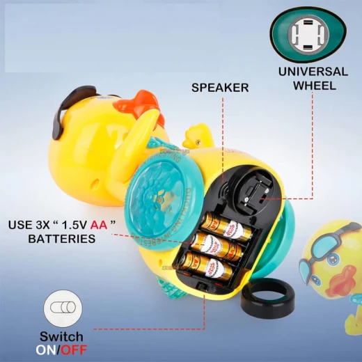 Moving Duck Toy With Lights And Music - Rs Toys - Image 3